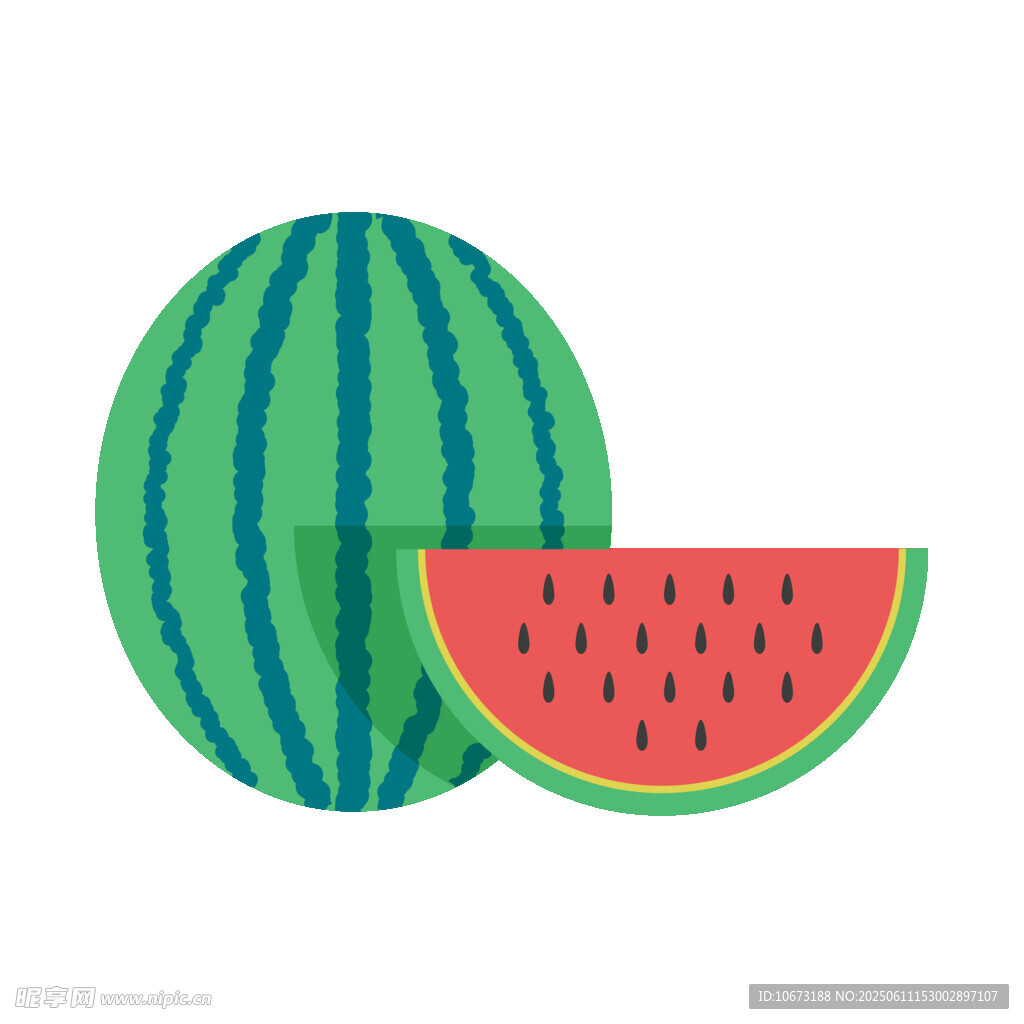 可爱西瓜插画