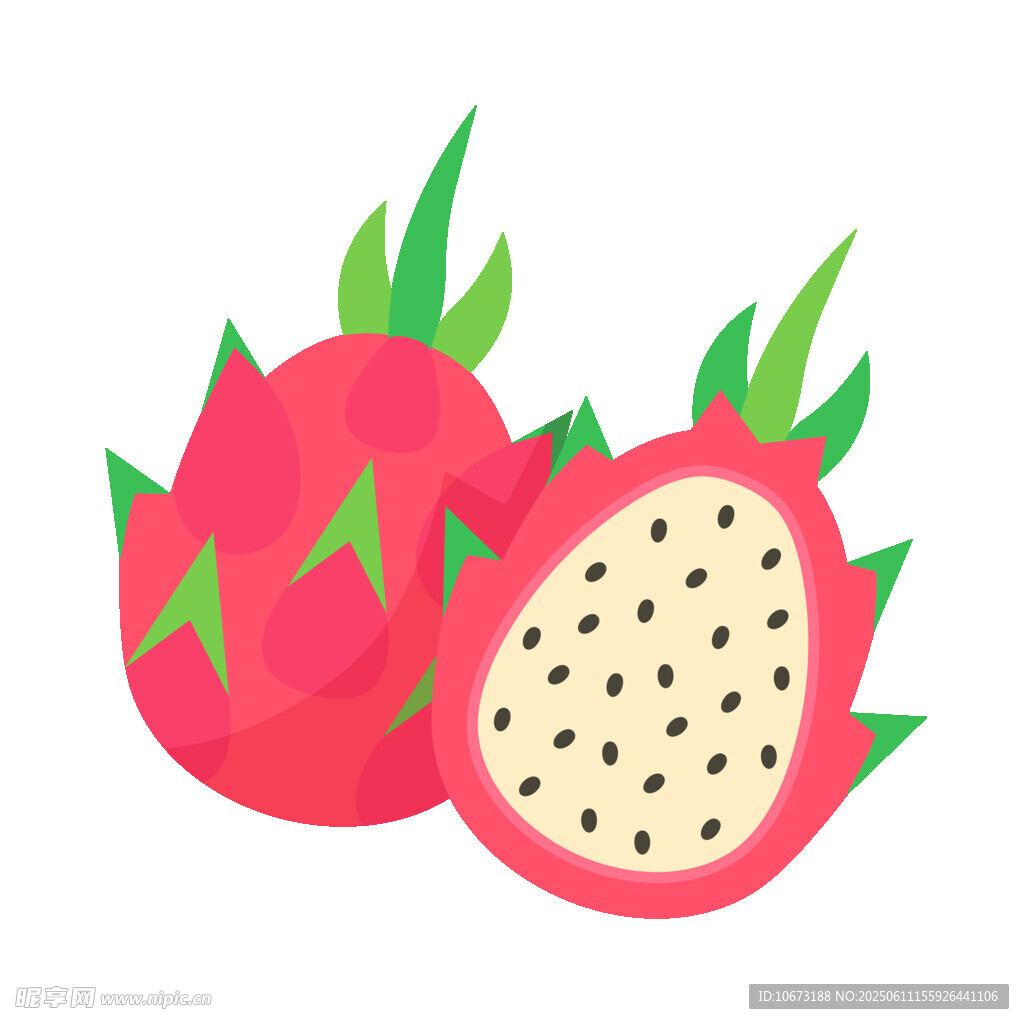 卡通火龙果插画