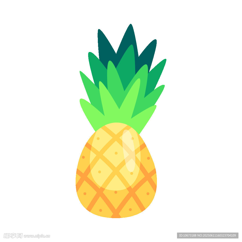 可爱卡通菠萝插画