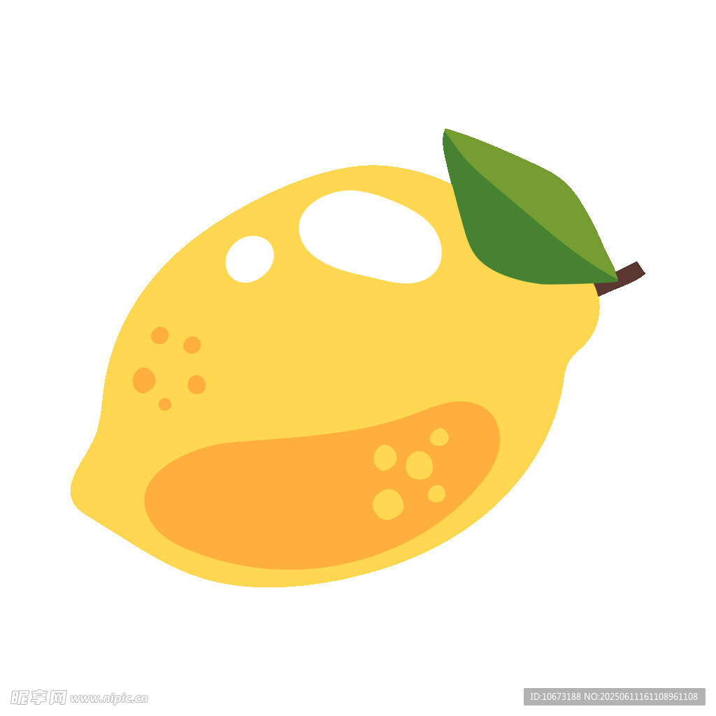 可爱卡通柠檬插画