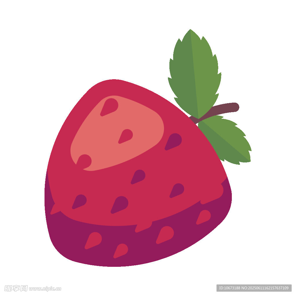 卡通草莓插画
