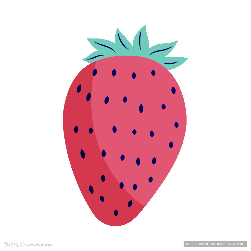 卡通草莓插画