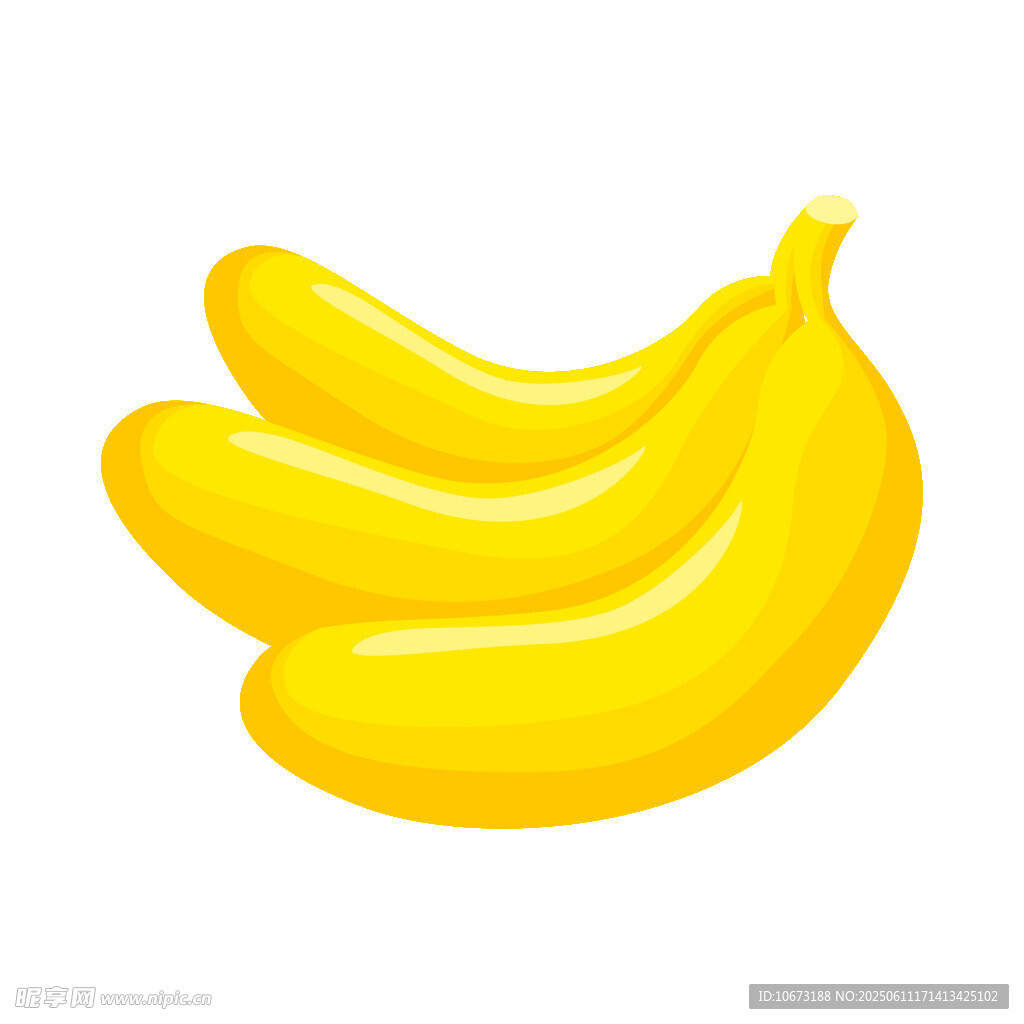 三根鲜黄色香蕉