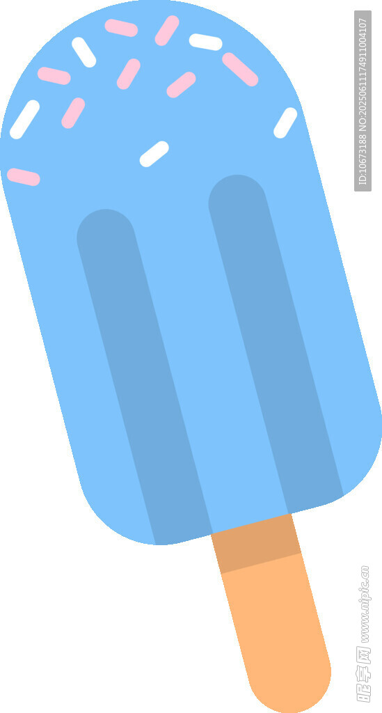 蓝色冰淇淋插画