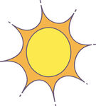 卡通风格的太阳图案