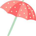 粉色波点卡通雨伞