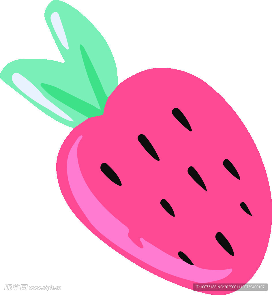 卡通草莓插画