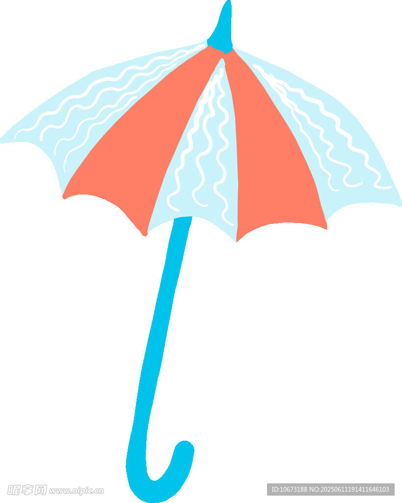 彩色雨伞插画