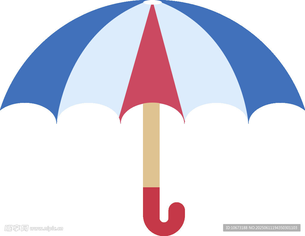 彩色条纹雨伞图案