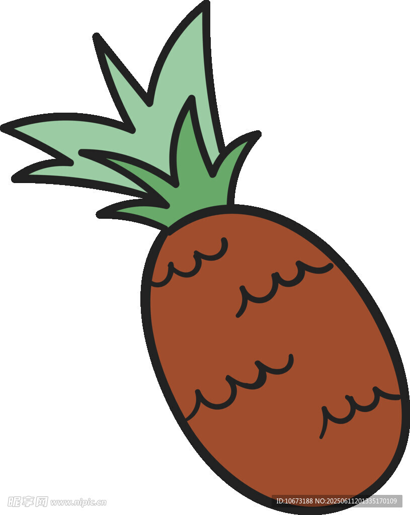 卡通菠萝插画