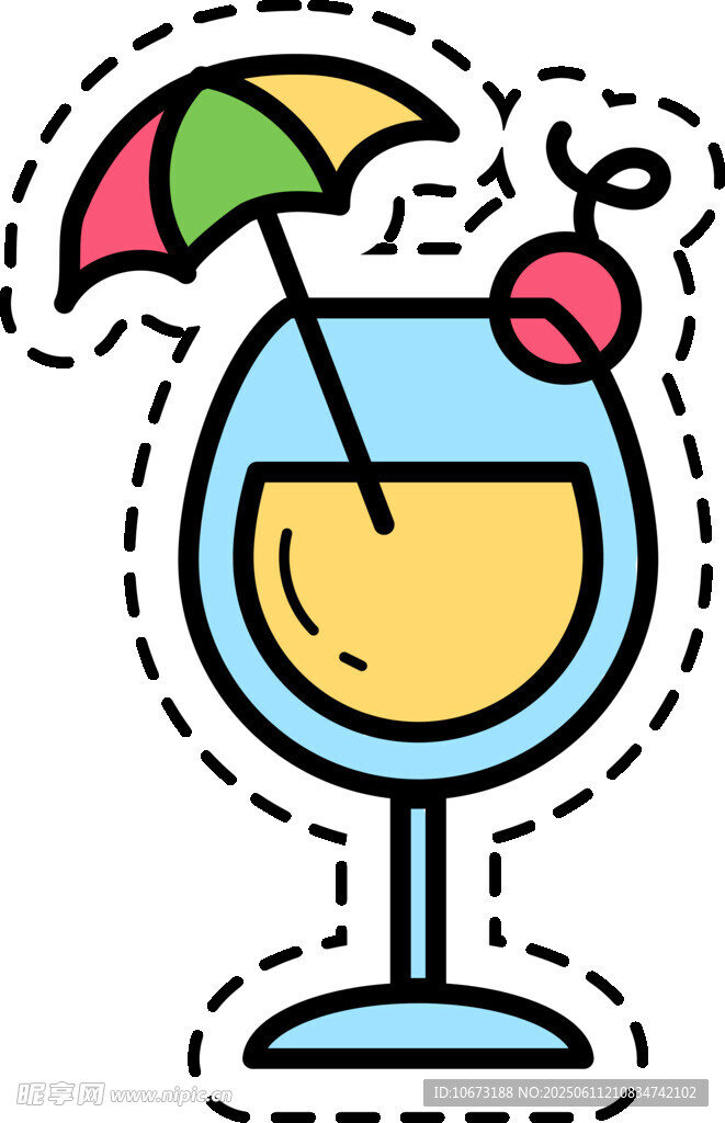 夏日鸡尾酒插画