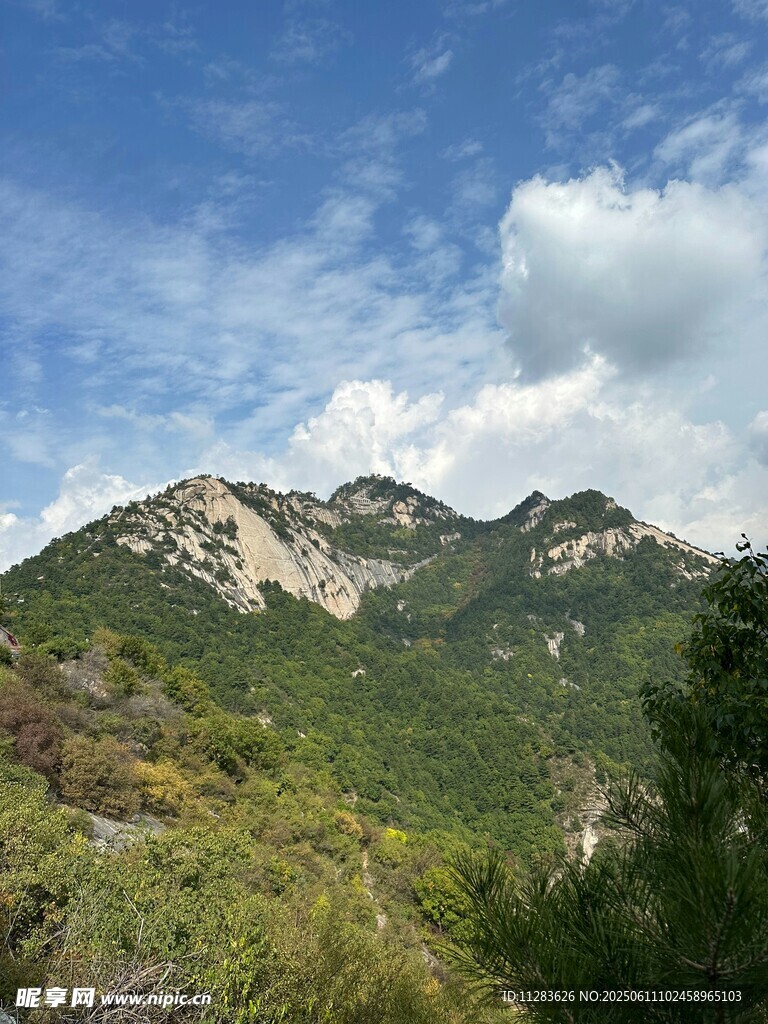 秀丽山峦与葱郁植被景观