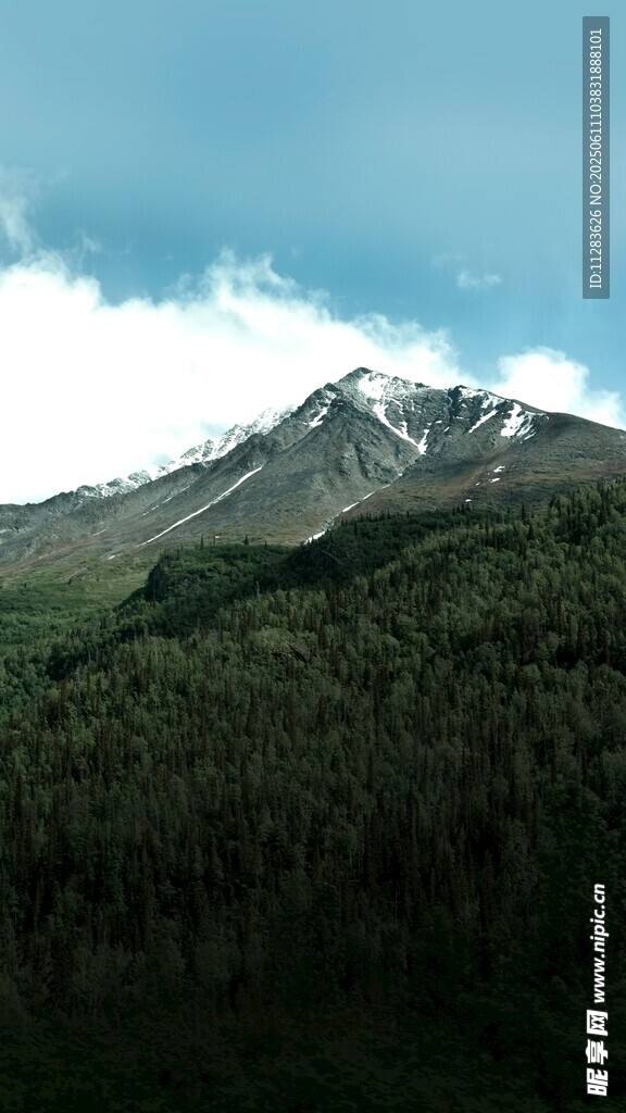 巍峨青山伴蓝天