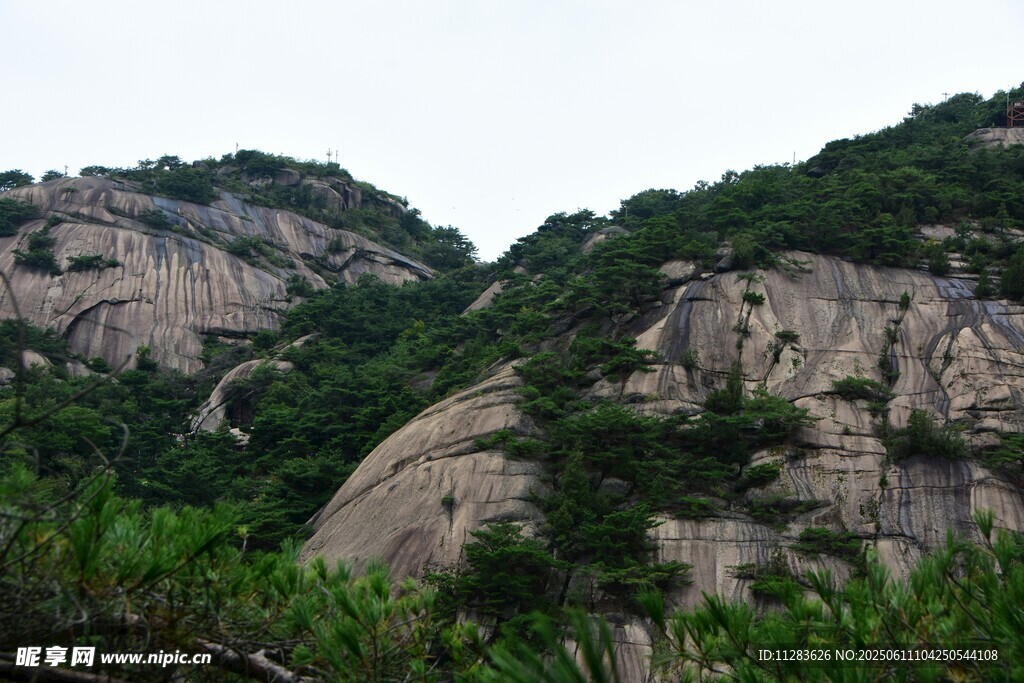 巍峨山峦间的绿意景致