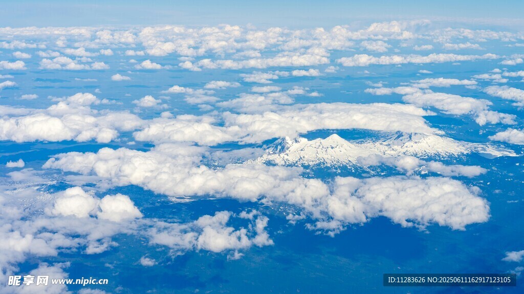 高空俯瞰的美丽云海