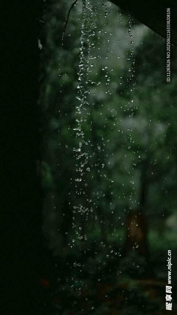 雨天滴落的雨滴