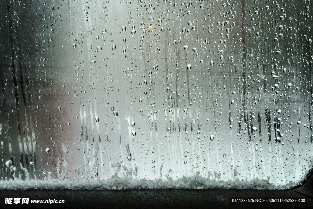 雨中模糊车窗景象