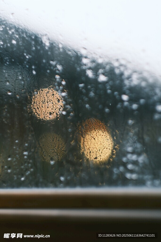 雨中车窗水珠