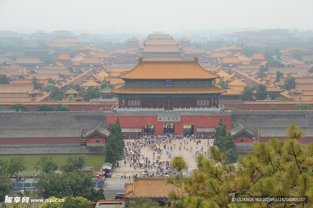 俯瞰故宫壮丽古建筑景观