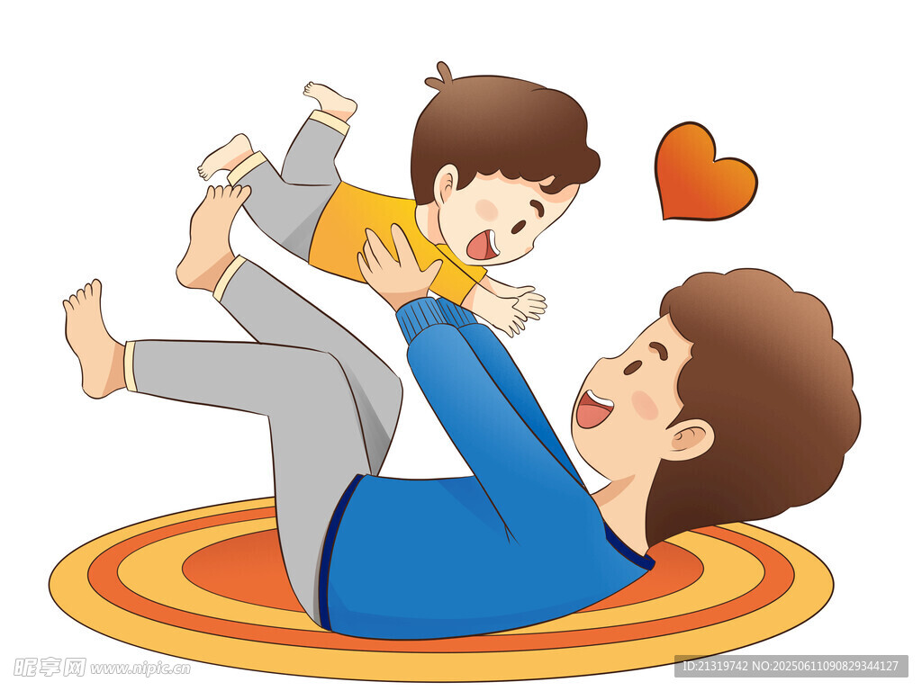 父爱如山插画