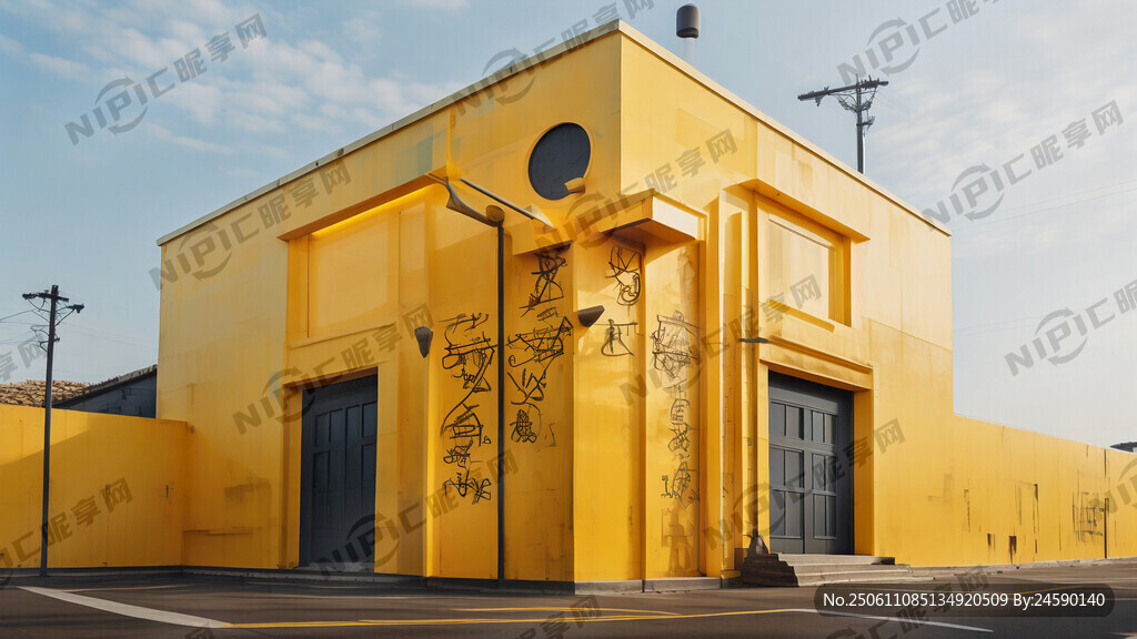 浅黄色   门头   招牌。