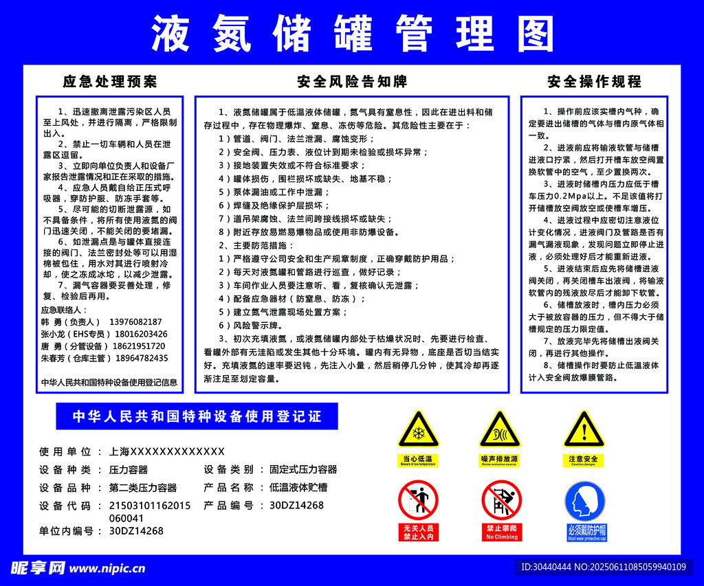 液氨储罐管理图及安全警示