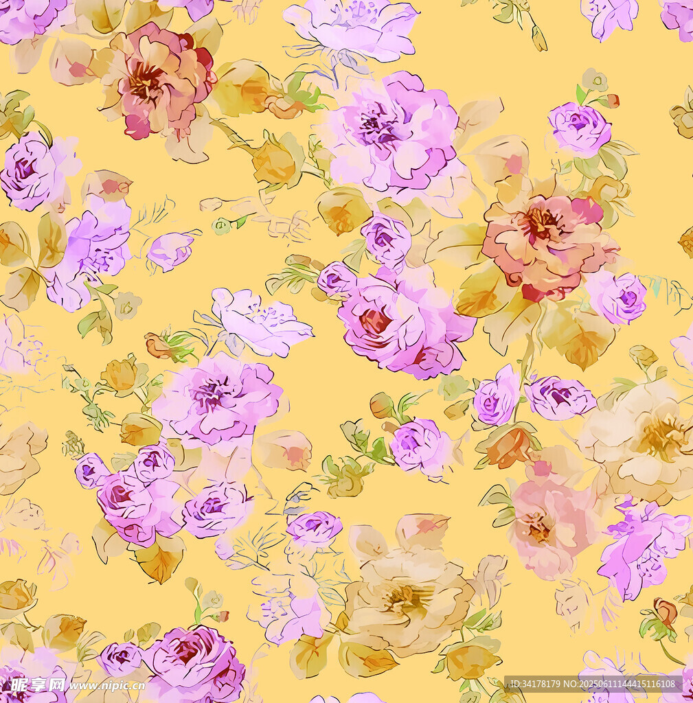 手绘玫瑰花