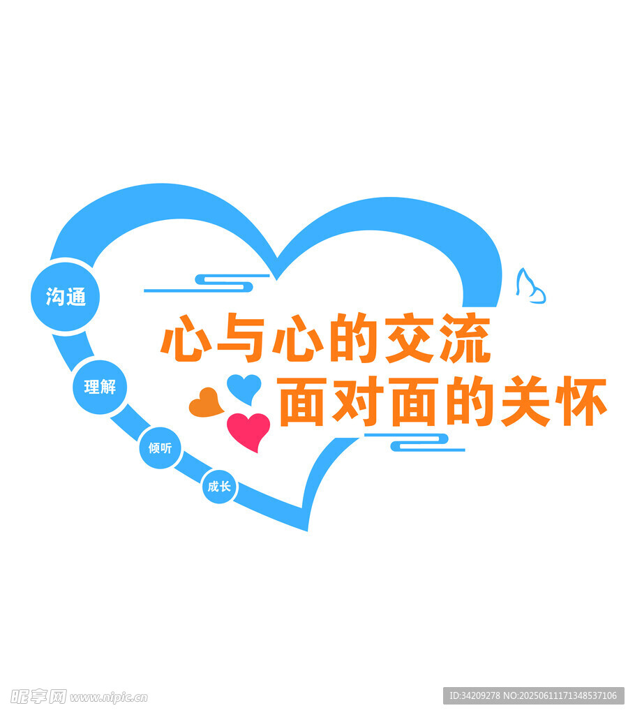 校园交流关怀文化墙