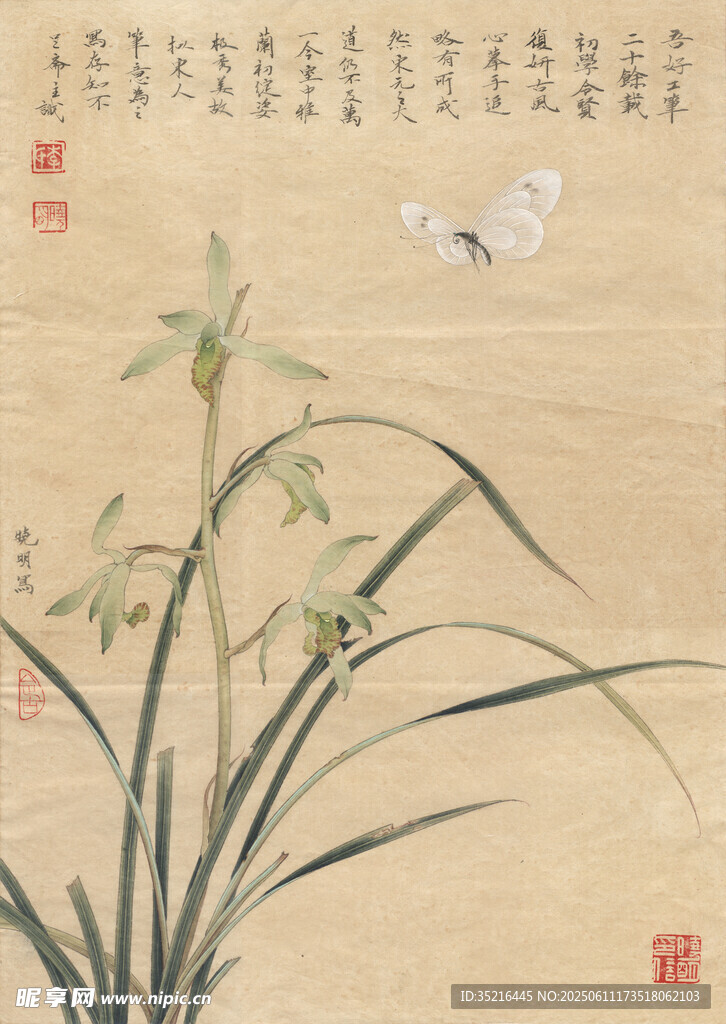 水墨兰花图
