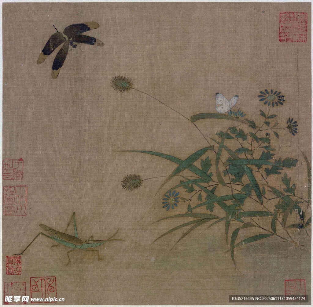 水墨草虫图