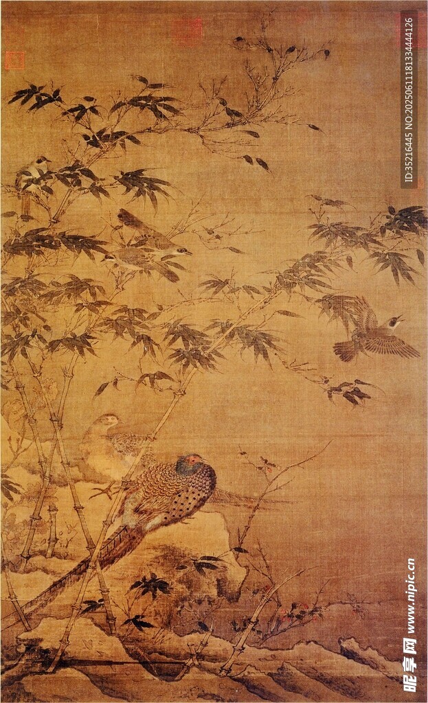 古代山水人物绘画场景