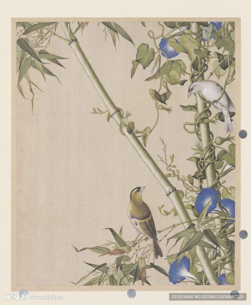 花鸟翠竹图