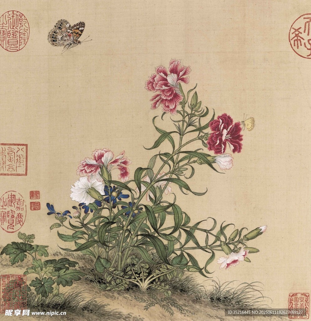 中式花卉图