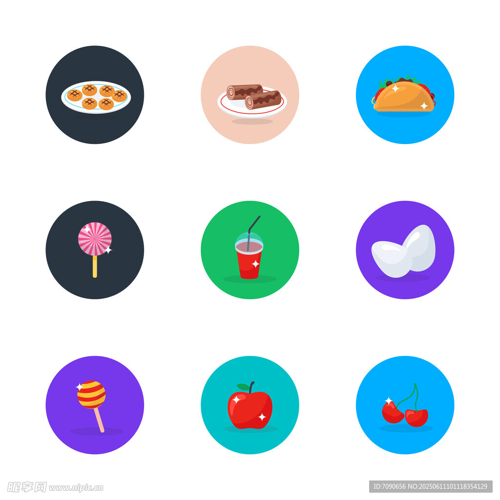 多彩美食图标 