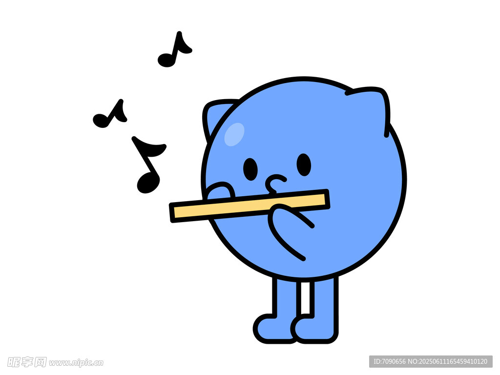 蓝色小猫吹笛奏乐