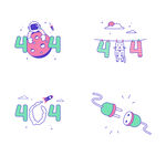 404错误创意插画