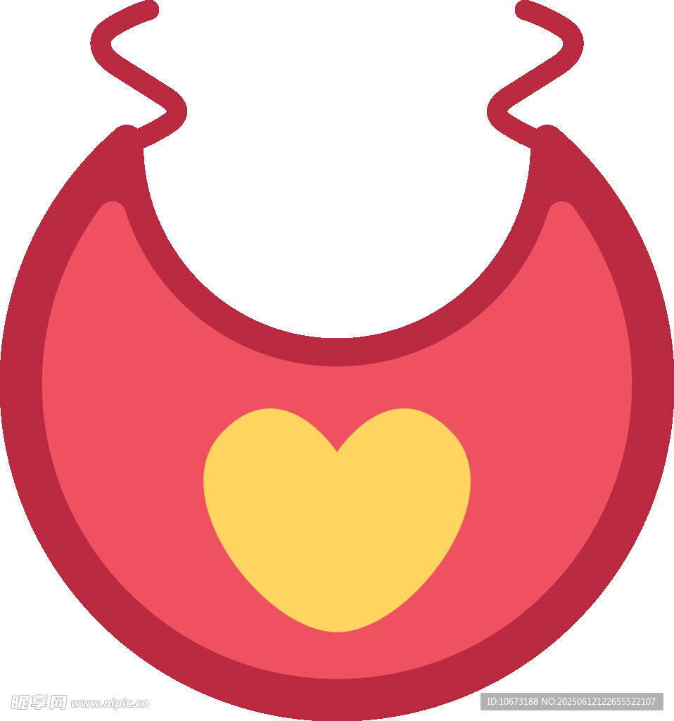 爱心图案婴儿围兜