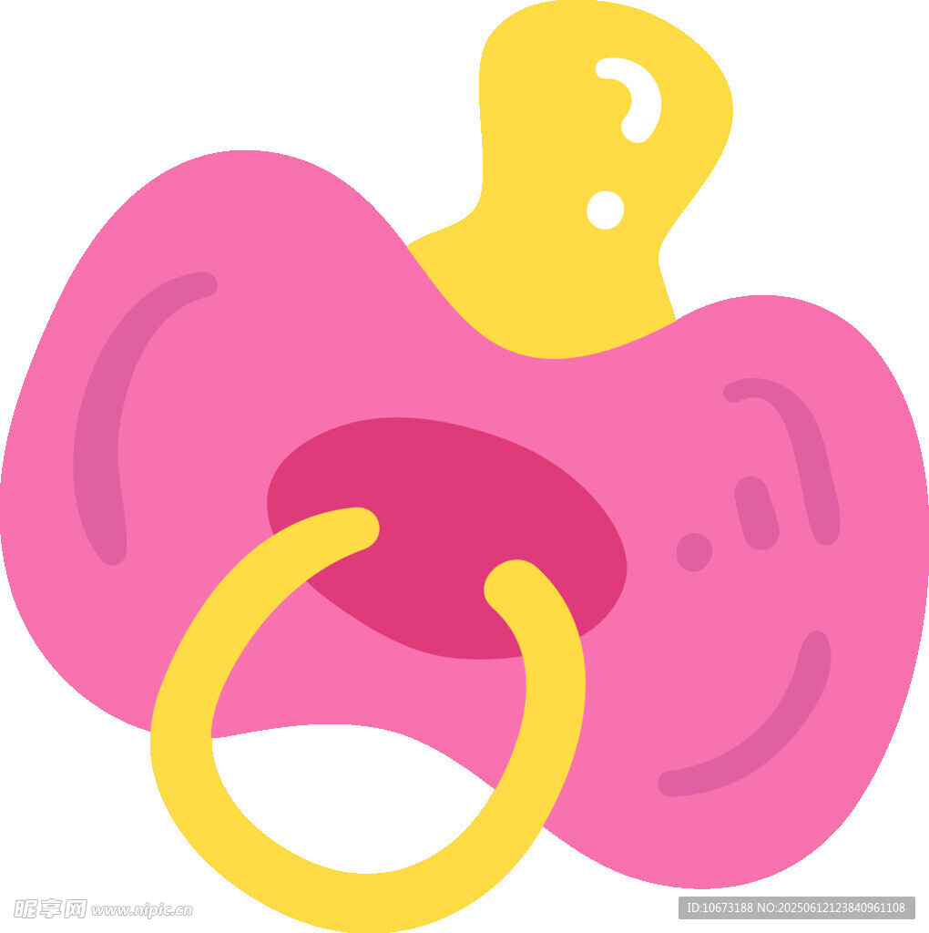 可爱粉色婴儿安抚奶嘴