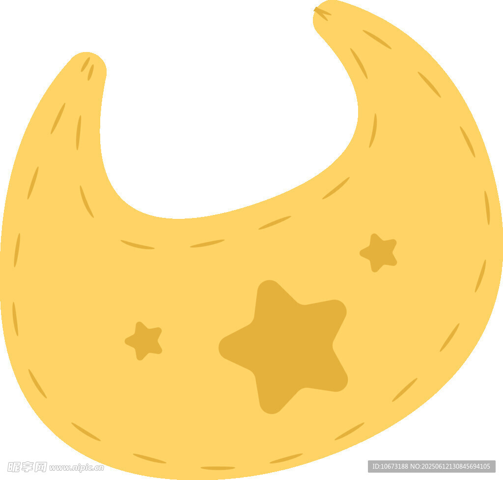 黄色星星图案婴儿围兜