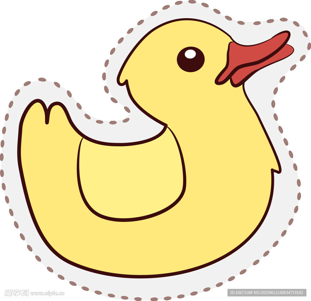 黄色卡通小鸭子图案