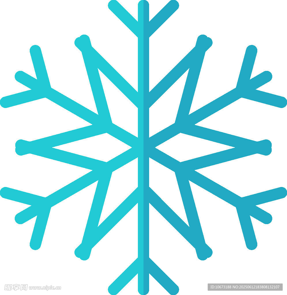 蓝色雪花图标