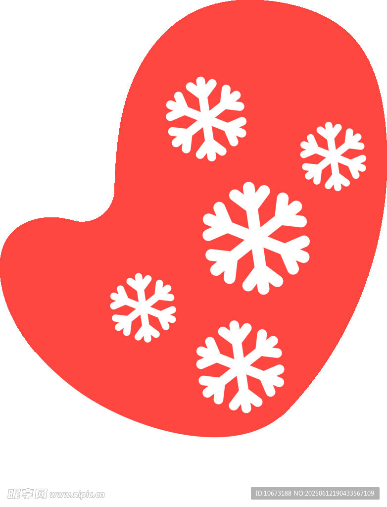 红心雪花图案