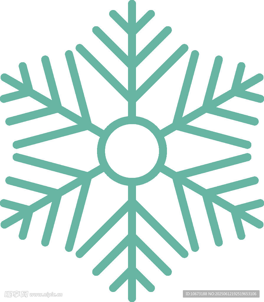 简约雪花图案设计元素