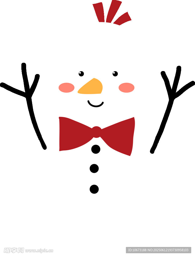 可爱雪人插画