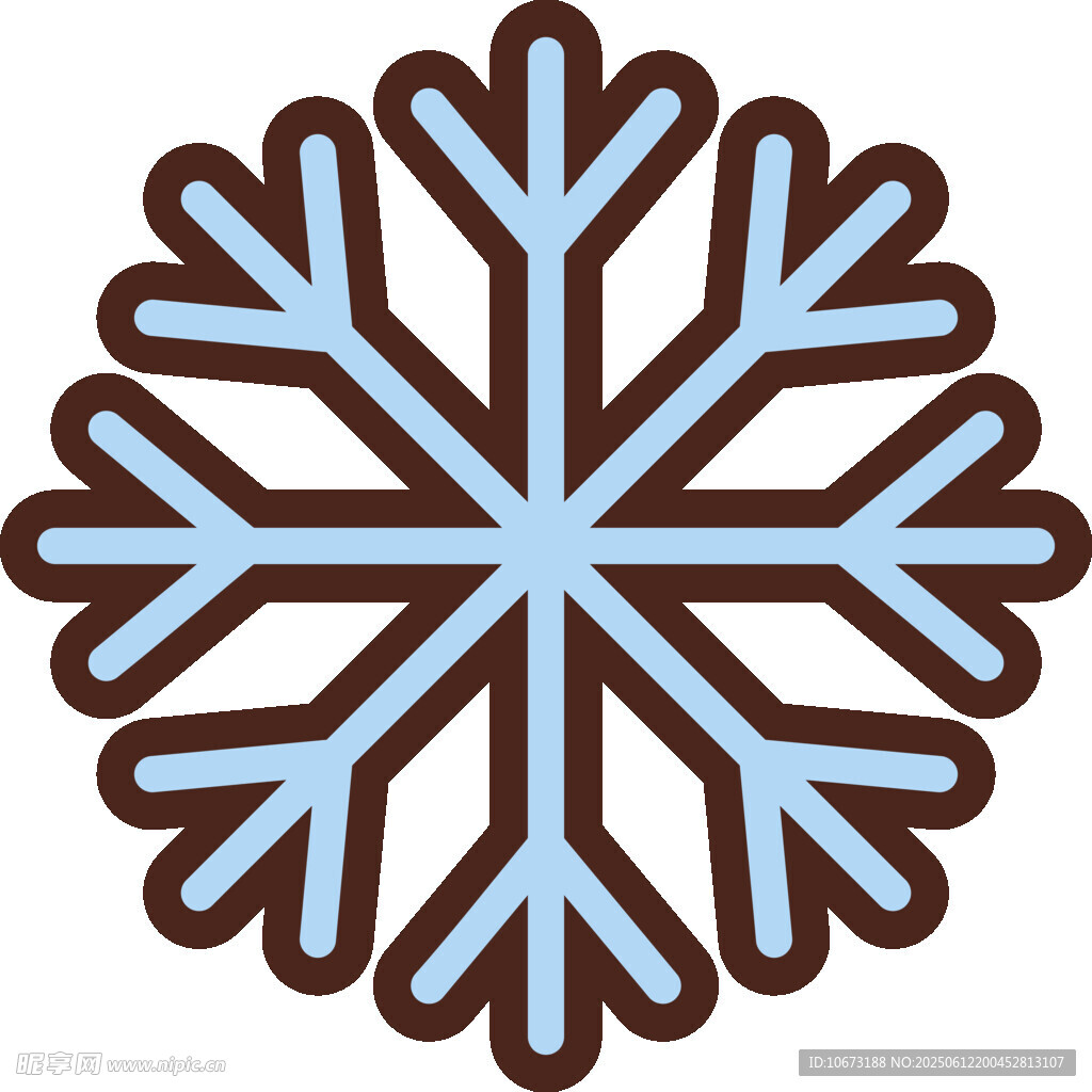 简约雪花图案设计