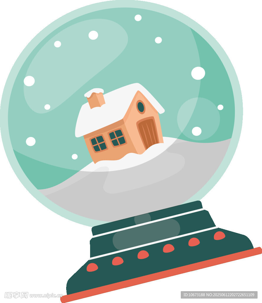 雪中小屋水晶球