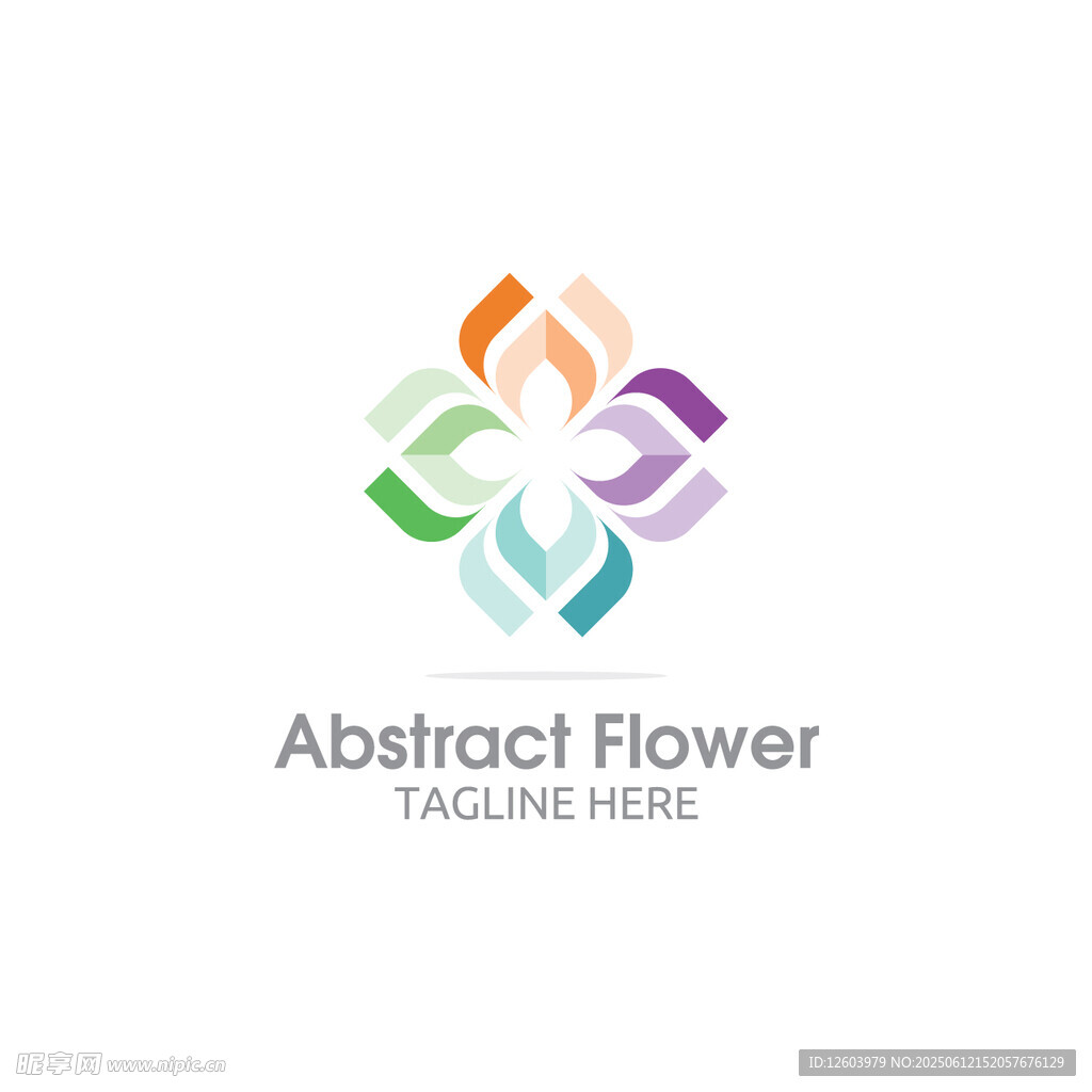 抽象花朵标志设计