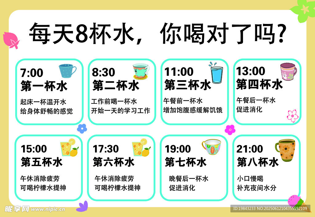8杯水的喝法