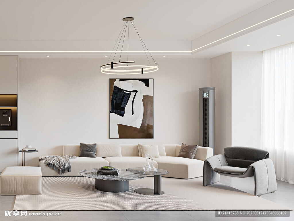 现代简约风客厅室内设计