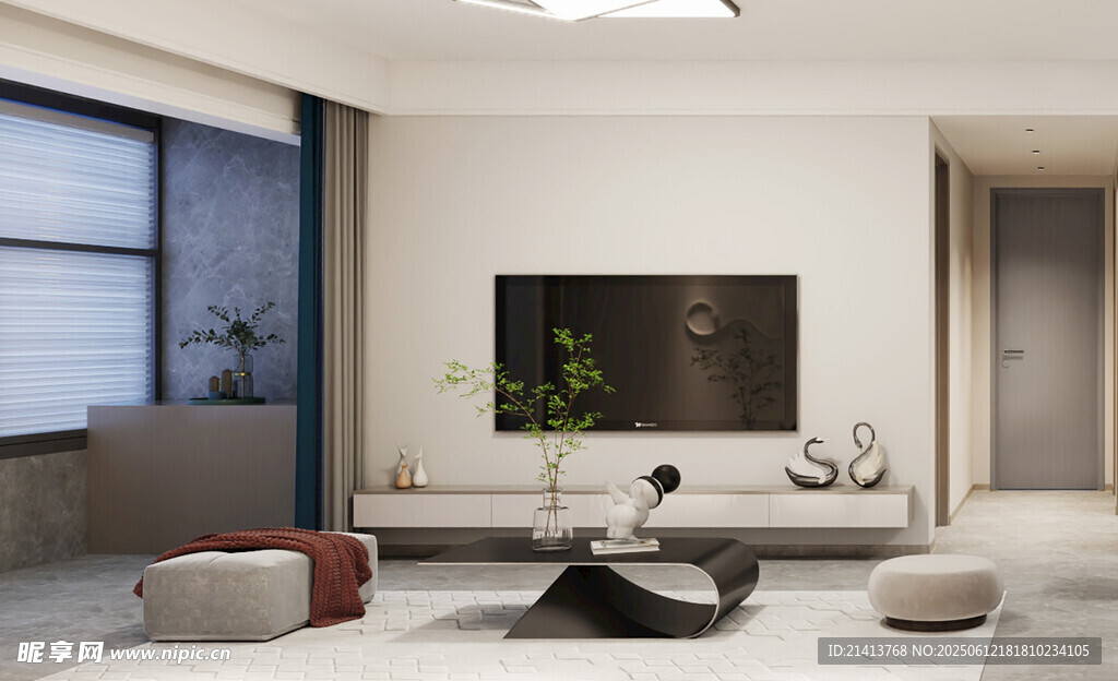 现代简约风客厅室内场景